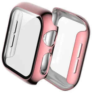PC FULL COVER Plastový kryt so sklom pre Apple Watch 6 / SE / 5 / 4 (40mm) ružový