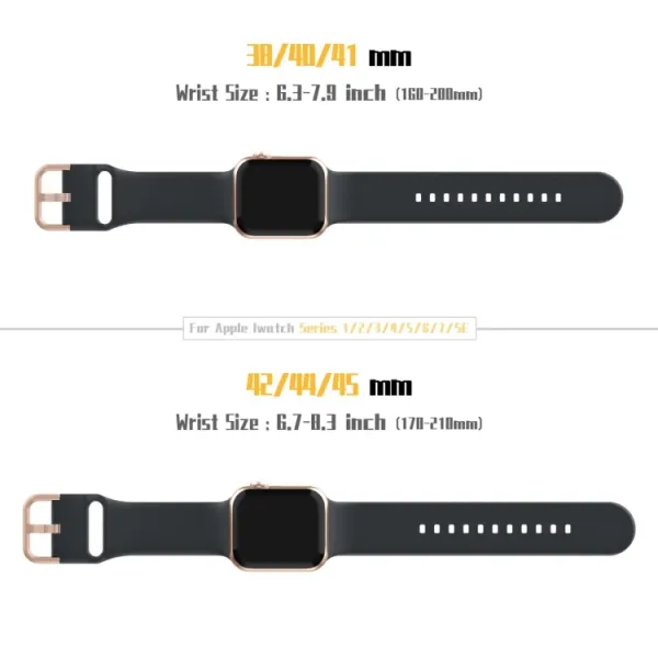 SILICONE Vymeniteľný remienok pre Apple Watch 10 / 11 42mm tmavošedý