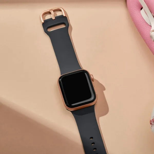 SILICONE Vymeniteľný remienok pre Apple Watch 10 / 11 42mm tmavošedý