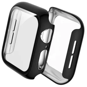 PC FULL COVER Plastový kryt so sklom pre Apple Watch 6 / SE / 5 / 4 (44mm) čierny
