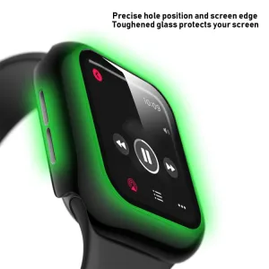 PC FULL COVER Plastový kryt so sklom pre Apple Watch 6 / SE / 5 / 4 (44mm) čierny