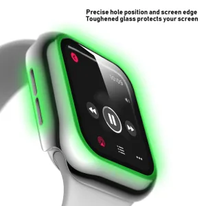 PC FULL COVER Plastový kryt so sklom pre Apple Watch 6 / SE / 5 / 4 (44mm) strieborný
