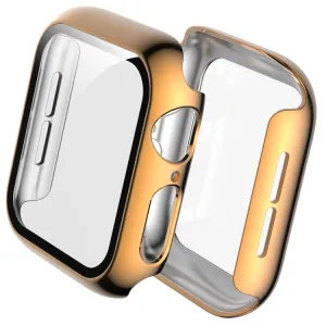 PC FULL COVER Plastový kryt so sklom pre Apple Watch 6 / SE / 5 / 4 (44mm) ružovozlatý
