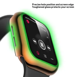 PC FULL COVER Plastový kryt so sklom pre Apple Watch 6 / SE / 5 / 4 (44mm) ružovozlatý