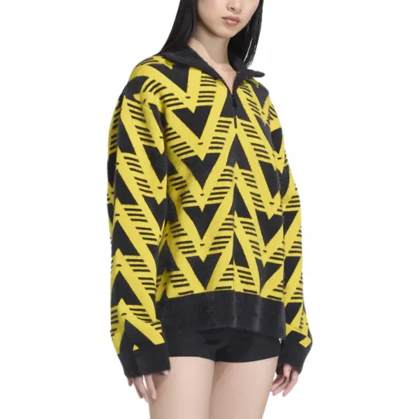 adidas Knitted Half-Zip Sweater W "Eqt Yellow" (KC6532)