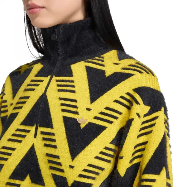 adidas Knitted Half-Zip Sweater W "Eqt Yellow" (KC6532)
