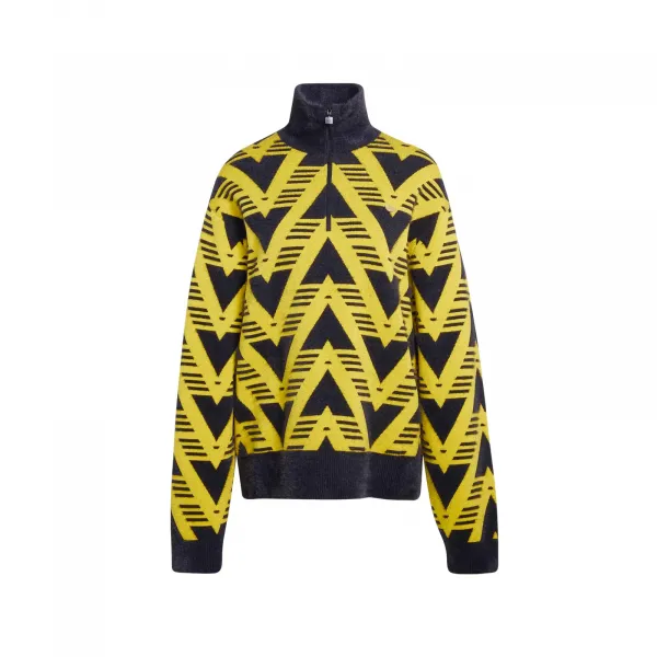 adidas Knitted Half-Zip Sweater W "Eqt Yellow" (KC6532)