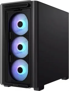 ASUS case A23 PLUS TG ARGB, Mini Tower, průhledná bočnice, 4x120mm ARGB Fan, černá