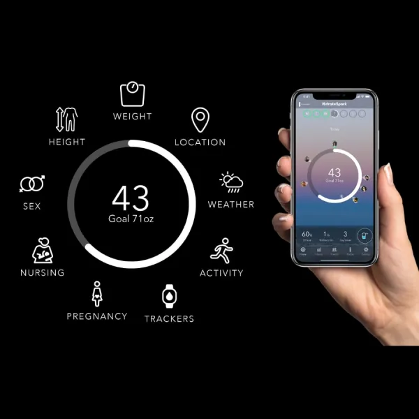 HidrateSpark – nerezová múdra fľaša, 620 ml, Bluetooth tracker, ružová HI-006-015
