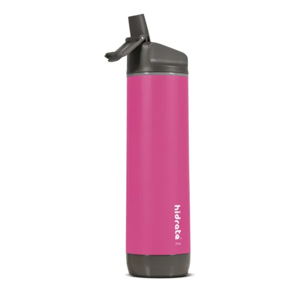 HidrateSpark – nerezová múdra fľaša so slamkou, 620 ml, Bluetooth tracker, ružová HI-007-015
