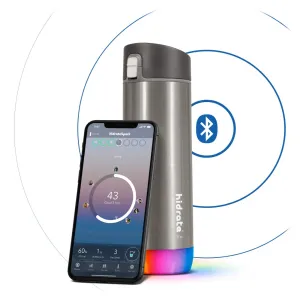 HidrateSpark – nerezová múdra fľaša, 620 ml, Bluetooth tracker, nerezová HI-006-011