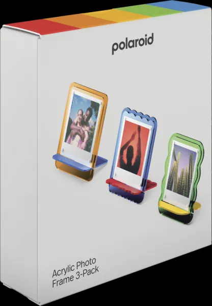 Polaroid Coloured Acrylic Photo Frames 3 Pack