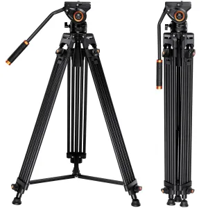 K&F Concept K&F 1,8 m video statív priečny stredový stĺpik 8 kg s kvapalinovou hlavou VA18+ VH081 34623