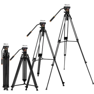 K&F Concept K&F 1,8 m video statív priečny stredový stĺpik 8 kg s kvapalinovou hlavou VA18+ VH081 34623
