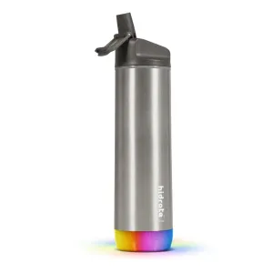 HidrateSpark – nerezová múdra fľaša so slamkou, 620 ml, Bluetooth tracker, nerezová HI-007-011