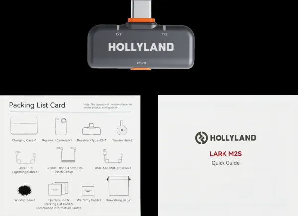 Hollyland LARK M2S USB-C prijímač (Space Grey) Vhodné pre Lark M2S