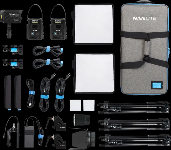 Nanlite PavoSlim 60B & Forza 60B II SADA 60B x2 + Forza 60BII - 3-svietidlá so stojanom na svetlo
