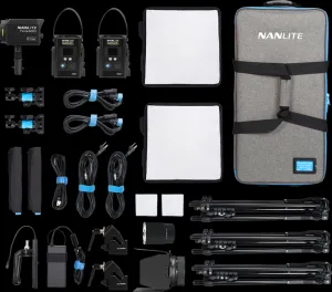 Nanlite PavoSlim 60B & Forza 60B II SADA 60B x2 + Forza 60BII - 3-svietidlá so stojanom na svetlo