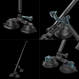 SmallRig 4380 Prísavka na fotoaparát Sada na upevnenie do auta na panoramatické snímanie