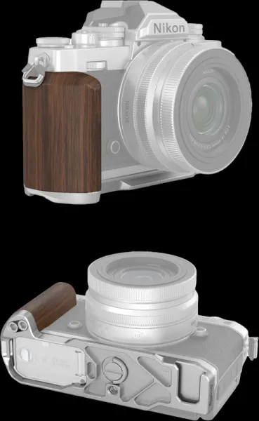 SmallRig 4803 drevená rukoväť v tvare L pre Nikon Z fc Silver
