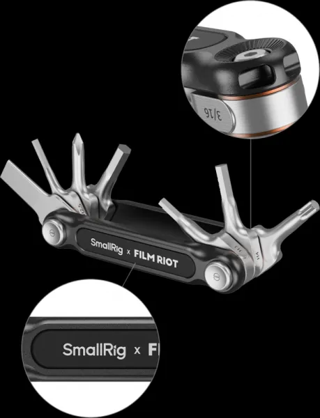 SmallRig 4812 x FILM RIOT 7-v-1 sada skladacích kľúčov s viacuhlovým polohovaním, zelená