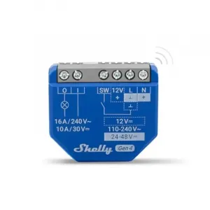 Shelly 1 Gen4 - spínací modul 1x 16A (WiFi, Bluetooth, Zigbee, Matter) SHELLY-1-Gen4-1776