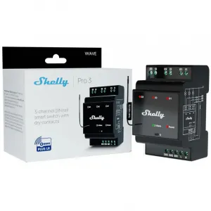 Shelly Wave Pro 3 LR - spínací modul 3x 16A (Z-Wave Long Range) SHELLY-WAVE-PRO-3-2025-1903