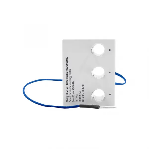 Shelly 3EM-63T Gen3 - 3-fázové meranie spotreby (WiFi, Bluetooth) SHELLY-3EM-63T-1769
