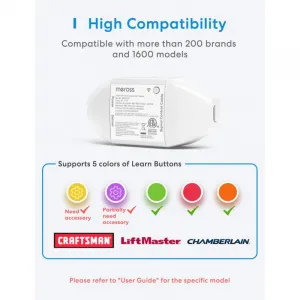 Meross Smart Wi-Fi Otvárač Garážovej Brány, MSG100HK (EU verzia) MEROSS-MSG100HK-EU-1494