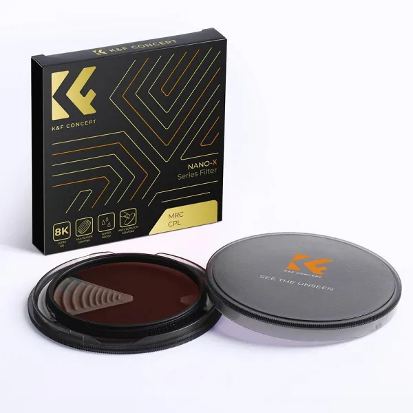 K&F Concept Filter K&F 58MM XC15Nano-X B270 CPL, HD, vodeodolný, odolný proti poškriabaniu, so zeleným povrchom 35550