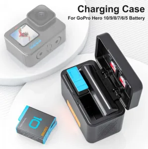 ZGCINE Nabíjacie puzdro na batériu GoPro (2-bitové + 2-901 batérie) 39503