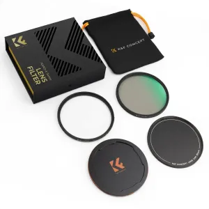 K&F Concept Sada filtrov K&F 52 mm 2 v 1, filtre MCUV+CPL s kovovými krytkami 34971
