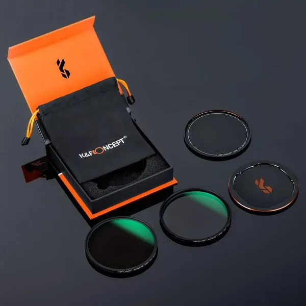 K&F Concept Sada filtrov K&F 52 mm 2 v 1, filtre MCUV+CPL s kovovými krytkami 34971