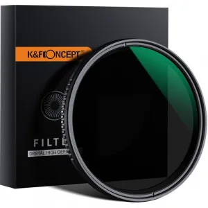 K&F Concept K&F 40,5 mm MV36 tenký variabilný/stlmovač NDX, ND8~ND2000, vodeodolný, odolný voči poškriabaniu, zelený povrch 35177