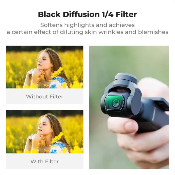 K&F Concept K&F 4-dielna sada filtrov DJI Osmo Pocket (CPL+Black mist 1/4+ND2-32+ Wide) 40534