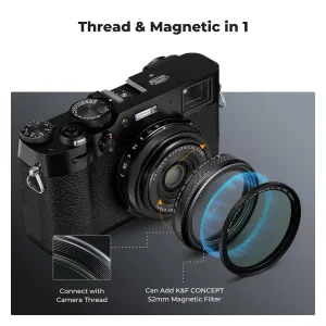 K&F Concept Filter Fujifilm MCUV, čierny, povrchová úprava objektívu HD, vodeodolný a odolný voči poškriabaniu 38443