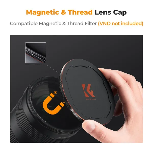 K&F Concept Sada magnetických filtrov objektívu 72 mm CPL+ND8+ND64+magnetický adaptérový krúžok+magnetický kryt objektívu 5 palcov 41608