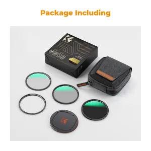 K&F Concept Sada magnetických filtrov objektívu 49 mm CPL+ND8+ND64+magnetický adaptérový krúžok+magnetický kryt objektívu 5 palcov 41647