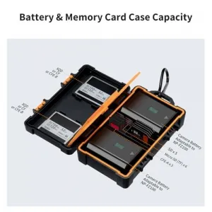 K&F Concept Puzdro na pamäťovú kartu pre batérie fotoaparátu pre 5 SD kariet, 2 batérie fotoaparátu, 6 TF batérií do auta 42363