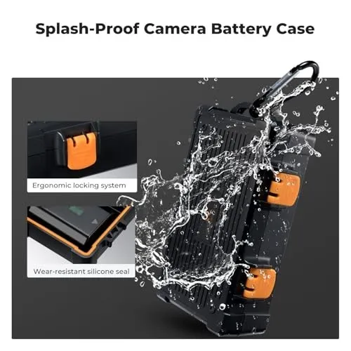 K&F Concept Puzdro na pamäťovú kartu pre batérie fotoaparátu pre 5 SD kariet, 2 batérie fotoaparátu, 6 TF batérií do auta 42363