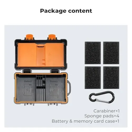 K&F Concept Puzdro na pamäťovú kartu pre batérie fotoaparátu pre 5 SD kariet, 2 batérie fotoaparátu, 6 TF batérií do auta 42363