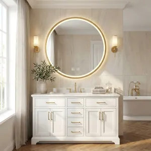 REA - Zrkadlo LED 80cm MMJ BRUSH ROSE GOLD HOM-05509