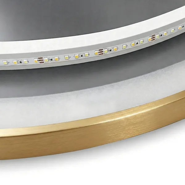 REA - Zrkadlo LED 80cm MMJ BRUSH ROSE GOLD HOM-05509