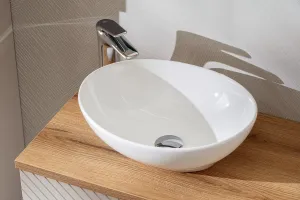 Comad Závesná skrinka Nova Cashmere Lola s doskou a umývadlami 100 cm kašmírová/dub coast evoke