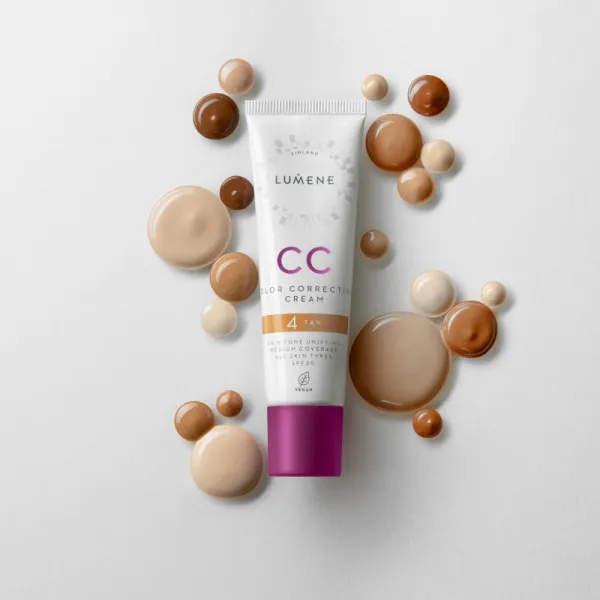 Lumene CC Color Correcting Cream CC krém pre jednotný tón pleti SPF 20 odtieň 00 Ultra Light (Warm) 30 ml