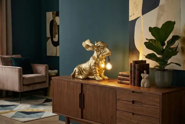 Stolová lampa GOLDEN DACHSHUND Dekorhome