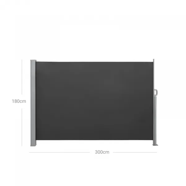 SONGMICS Bočná markíza Orrine 180x300 cm sivá