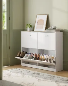 SONGMICS Výklopný botník Vasagle Klein 105,5 cm biely