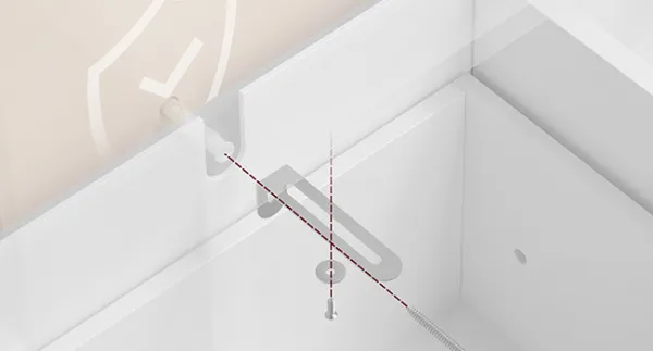 SONGMICS Kúpeľňová skrinka Vasagle Toly 100 cm s nabíjacou stanicou biela