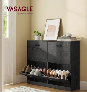 SONGMICS Výklopný topánkovník Vasagle Klein 105,5 cm čierny